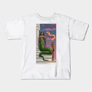 Sasha Colby Goddess Snake Temple Kids T-Shirt